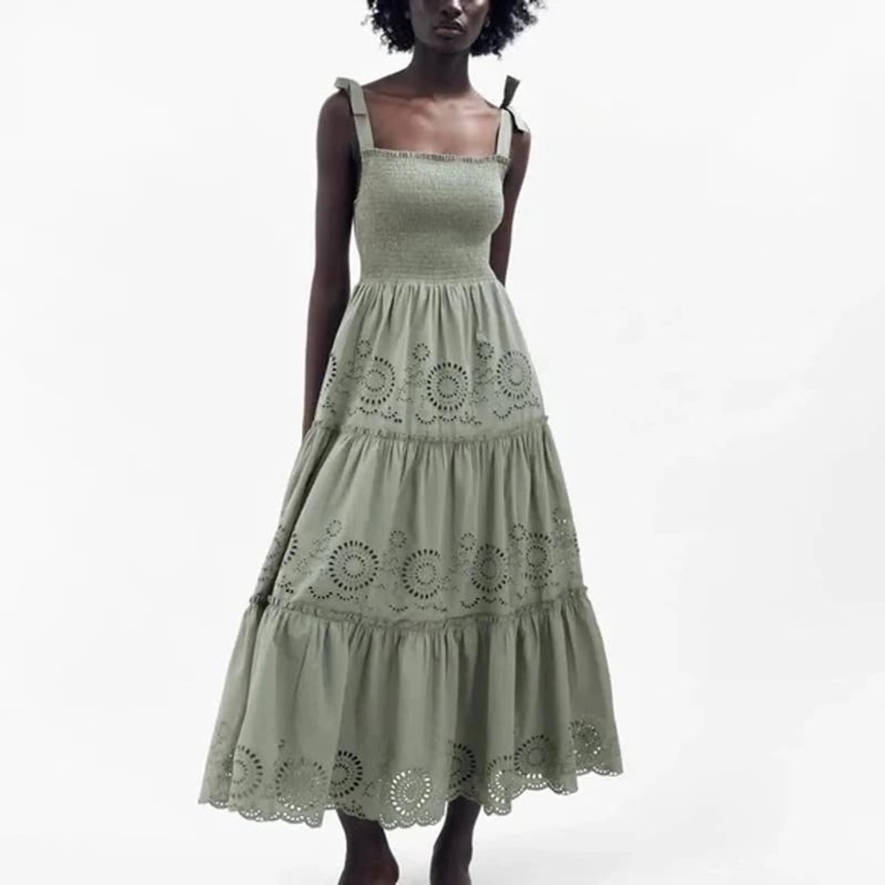 Zara Embroidered Maxi Dress